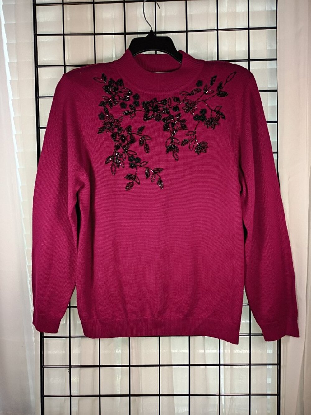 Alfred Dunner Women’s Embellished Sweater, Size L